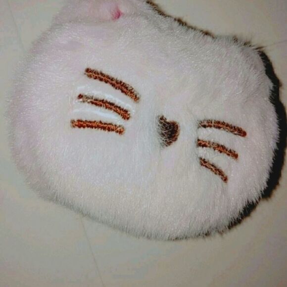 Soft Pink Fluffy Kitty Cat Face Design Phone Grip Holder - Picture 11 of 12